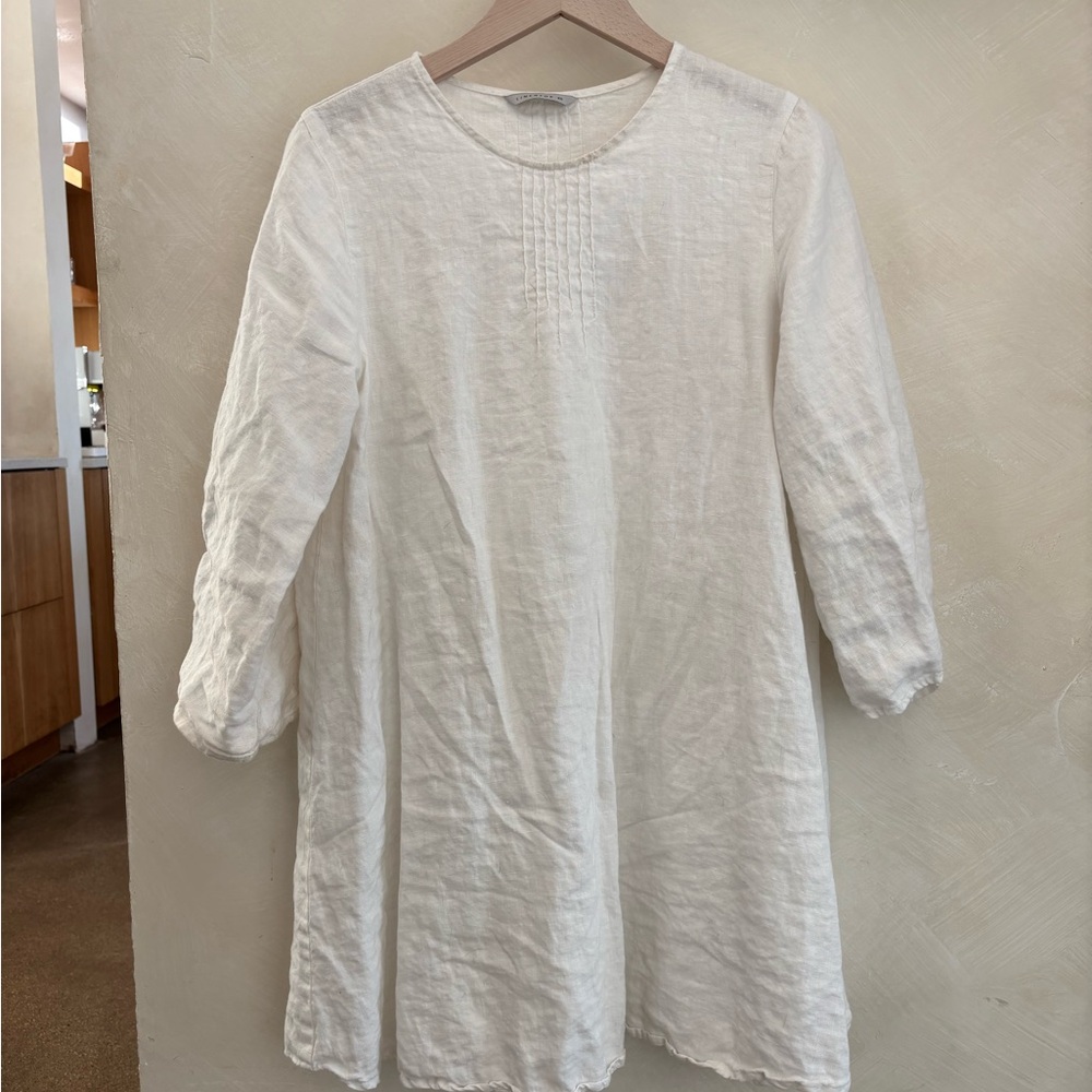 Linenfox Roni White Linen Dress XS